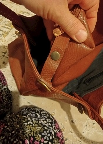 Klasik Kahverengi Deri Kadın Çanta - Görsel 6