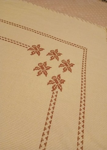 İşlemeli Krem seccade etamin - Görsel 7