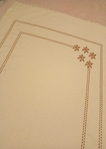 İşlemeli Krem seccade etamin - Görsel 9