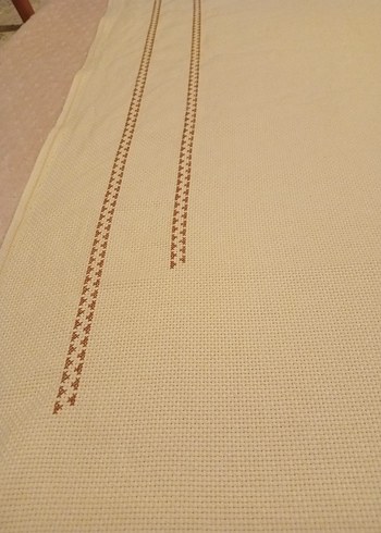 İşlemeli Krem seccade etamin - Görsel 3