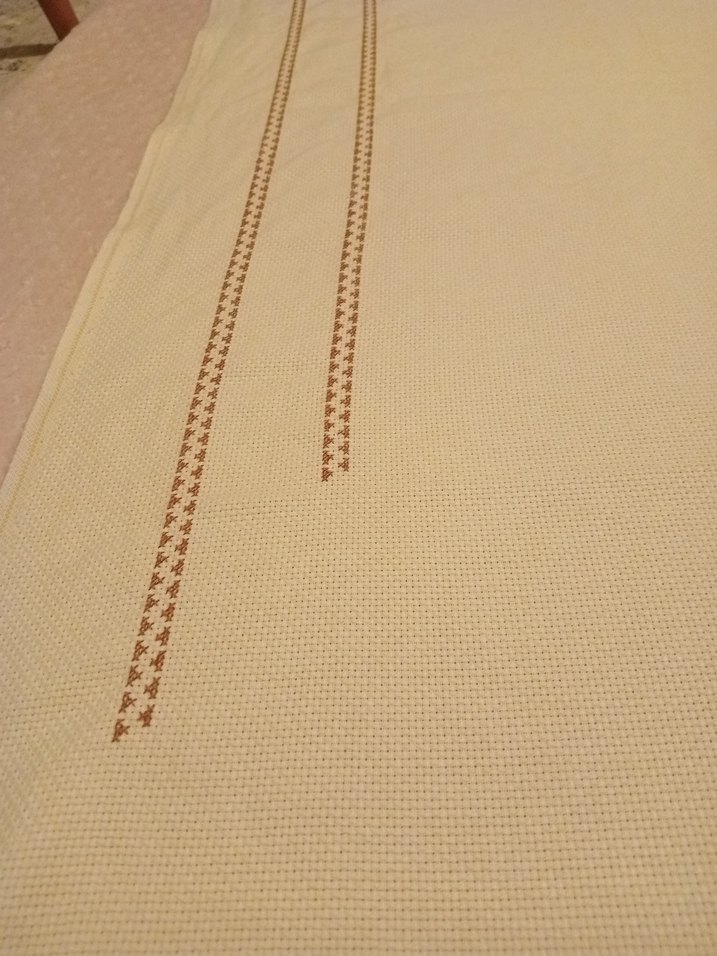 İşlemeli Krem seccade etamin - Görsel 3