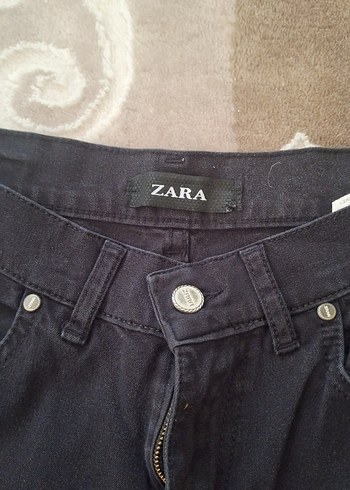 Zara Siyah Fermuarlı Kadın Denim Pantolon
