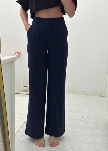 Lacivert Midi Kadın Denim Pantolon