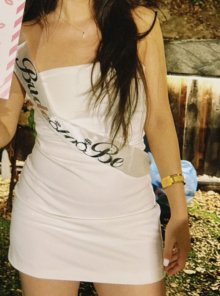 Zara drapeli Beyaz Straplez Mini Elbise - Görsel 3