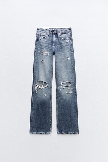 Zara yırtık detaylı jean pantolon