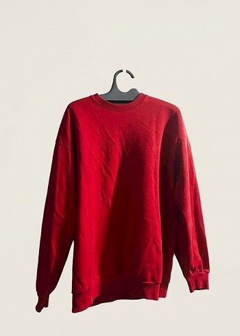Stradivarius Kirmizi Bisiklet Yaka Rahat Sweatshirt
