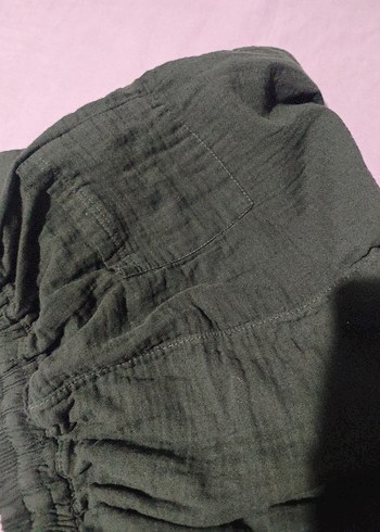 Siyah Keten Midi erkek Pantolon - Görsel 5