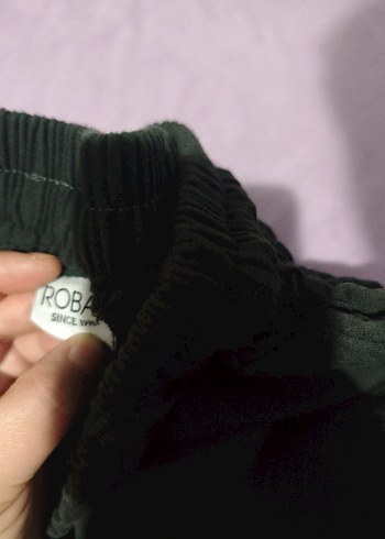 Siyah Keten Midi erkek Pantolon - Görsel 4