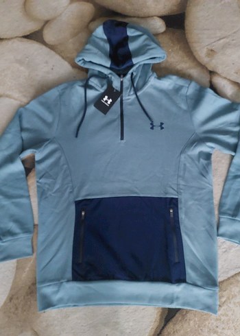 Under Armour Mavi Kapüşonlu Fermuarlı Sweatshirt