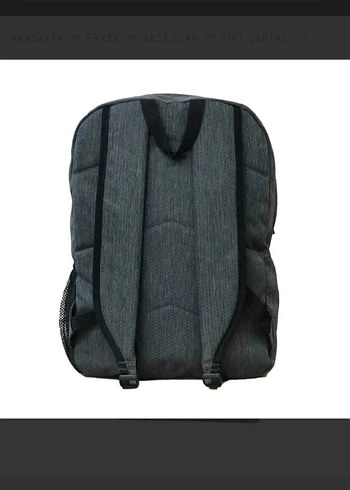 Beden Quiksilver Gri Fermuarlı Sırt Çantası