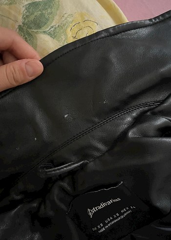 xs Beden Kadın Siyah Deri Biker Ceket