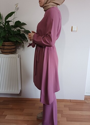36 Beden pembe Renk PUDRA TUNİK TAKIM 