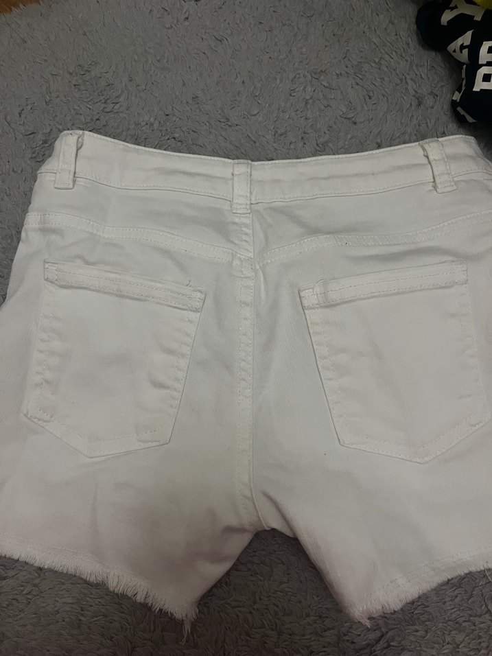 9-10yas kız çocuk beyaz şort - Görsel 3