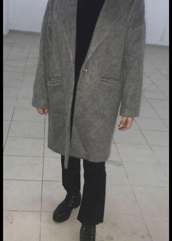 Haki  Renk Uzun Kaban - Görsel 5