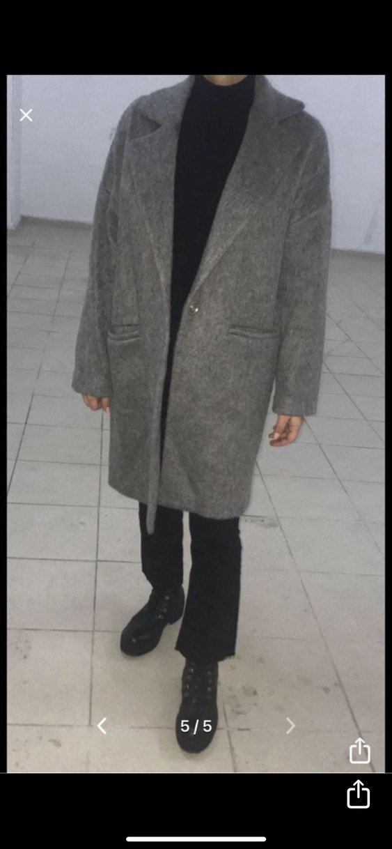 Haki  Renk Uzun Kaban - Görsel 5