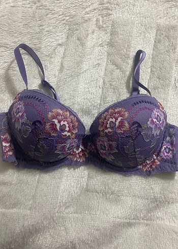 Nakışlı Mor Bohem Sütyen ve Külot Takımı - Görsel 3