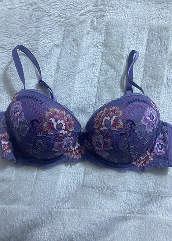 Nakışlı Mor Bohem Sütyen ve Külot Takımı - Görsel 2