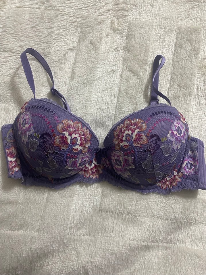 Nakışlı Mor Bohem Sütyen ve Külot Takımı - Görsel 3