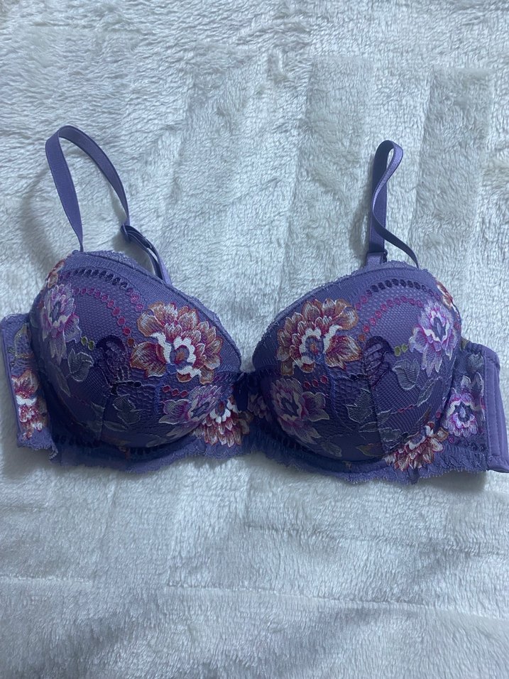 Nakışlı Mor Bohem Sütyen ve Külot Takımı - Görsel 2