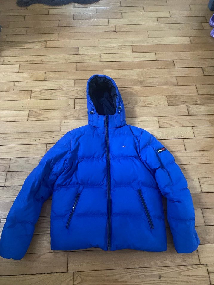 Mavi Fermuarlı Erkek Mont tommy Hilfiger - Görsel 3