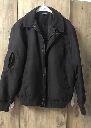 s Beden kahverengi Renk Düğmeli Kahverengi Erkek Street Wear Mont