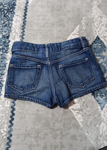 Düğmeli Koyu Mavi Mini Kot Şort - Görsel 3