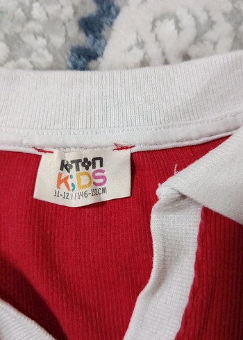 Kız Çocuk Kırmızı Polo Yaka Tişört - Görsel 2