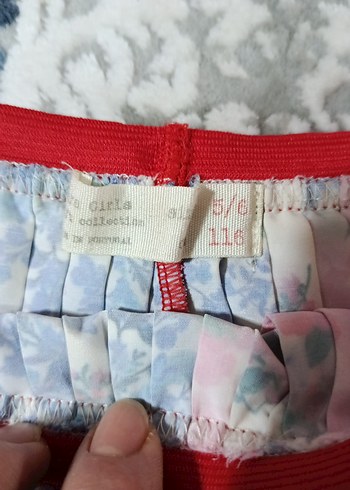 Çiçek Desenli Pilili Renkli Kız Etek - Görsel 2