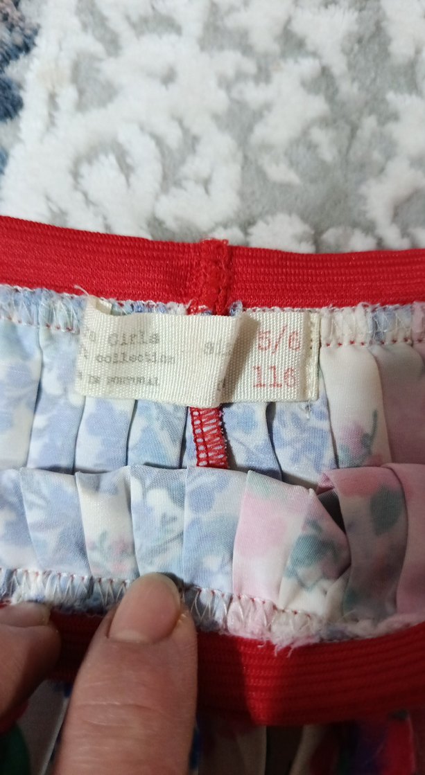 Çiçek Desenli Pilili Renkli Kız Etek - Görsel 2