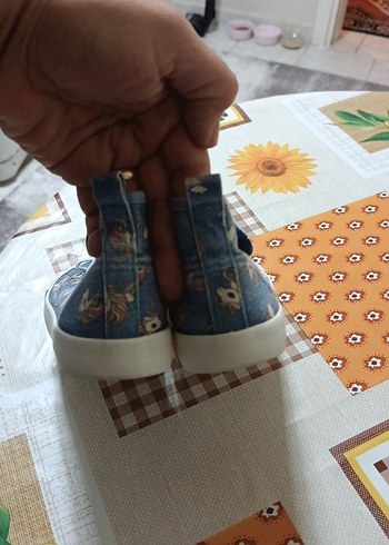 Kız Çocuk Denim Velcro Bağcıklı Spor Ayakkabı - Görsel 4