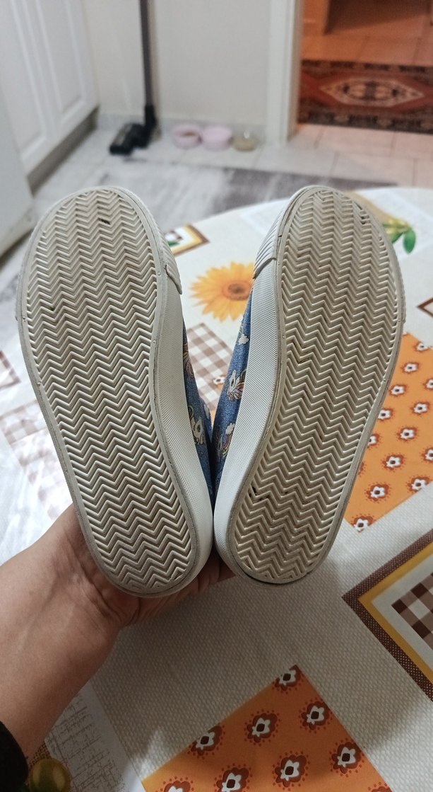 Kız Çocuk Denim Velcro Bağcıklı Spor Ayakkabı - Görsel 3