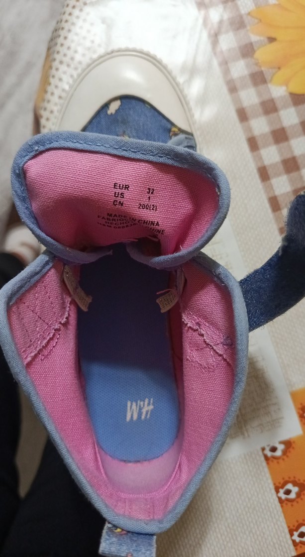 Kız Çocuk Denim Velcro Bağcıklı Spor Ayakkabı - Görsel 5