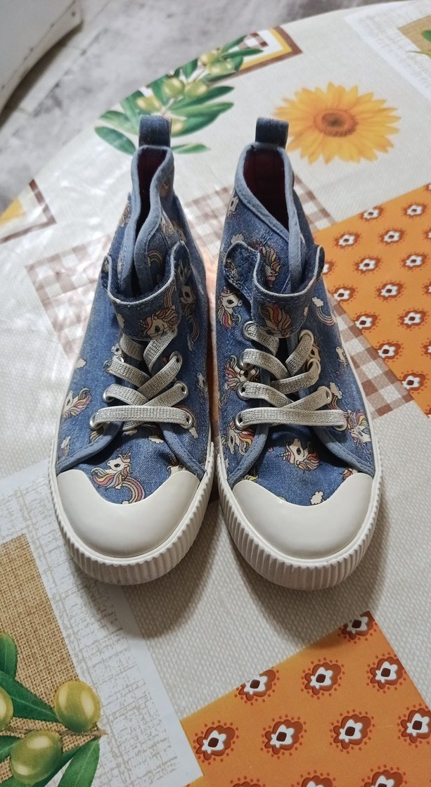 Kız Çocuk Denim Velcro Bağcıklı Spor Ayakkabı - Görsel 2