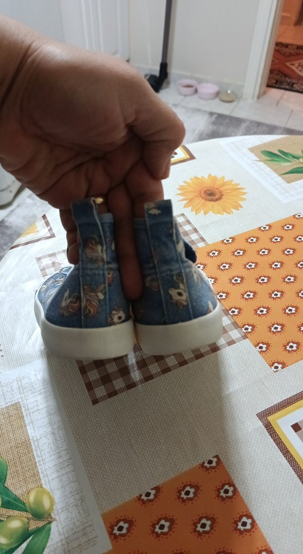 Kız Çocuk Denim Velcro Bağcıklı Spor Ayakkabı - Görsel 4
