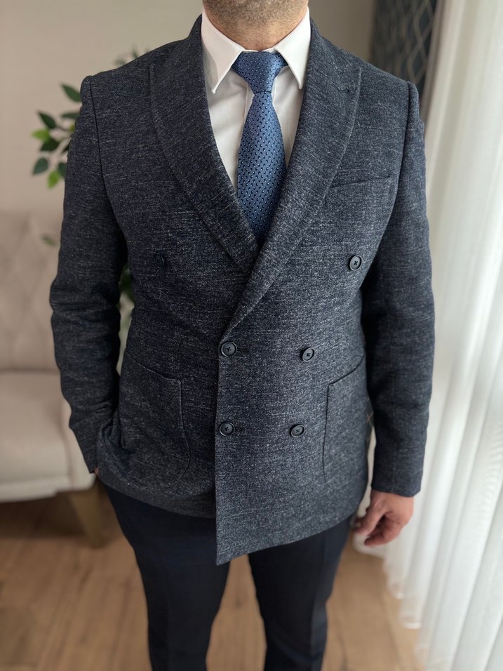 Kip Kruvaze Blazer Ceket — görsel 2/8