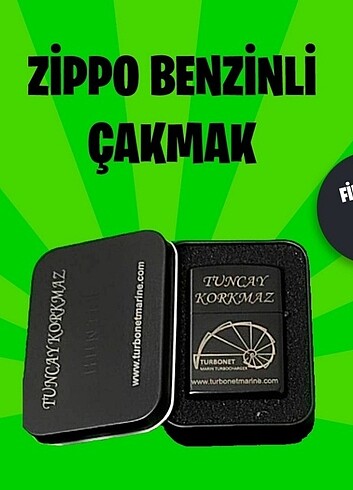 Zippo Çakmak Benzinli kişiye özel tasarım