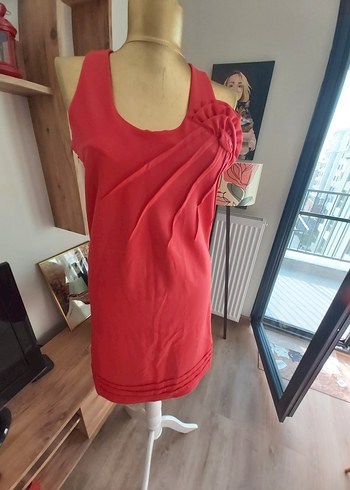 SUN KIRMIZI  Drapeli ELBİSE - Görsel 6