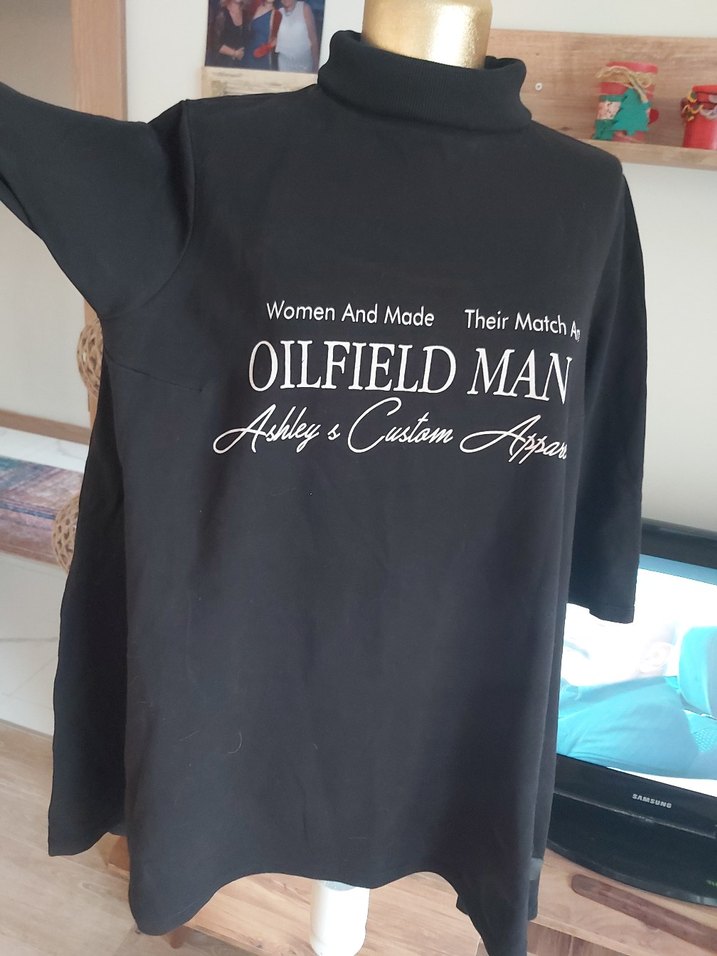 Siyah Baskılı Hamile Tişörtü, Uzun Kollu, Salaş - Görsel 4