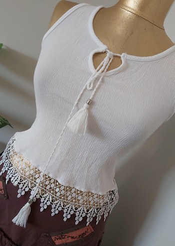 Bohem dantel detaylı şile bezi bulüz - Görsel 4