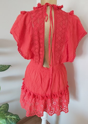 Kırmızı Nakışlı Bohem  Tunik - Görsel 8