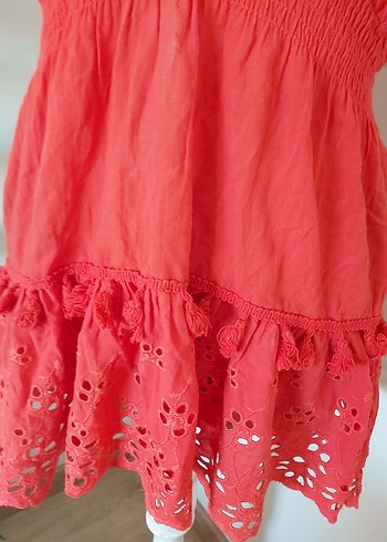 Kırmızı Nakışlı Bohem  Tunik - Görsel 6