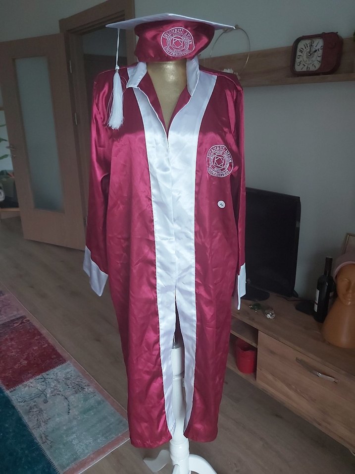 Bordo Uzun Kadın Mezuniyet Elbisesi - Görsel 2