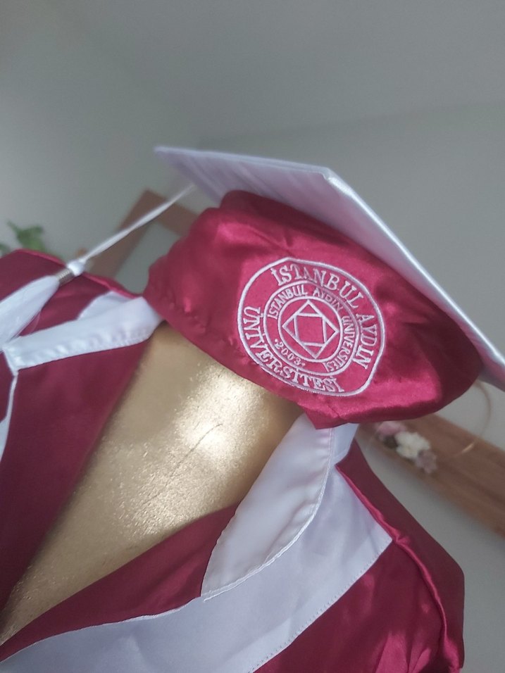 Bordo Uzun Kadın Mezuniyet Elbisesi - Görsel 4