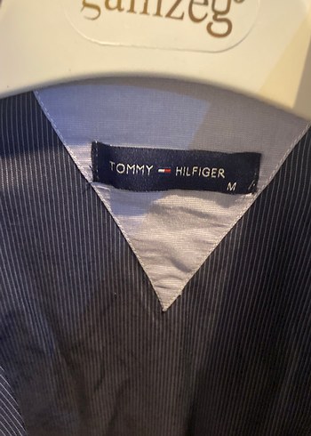 Düğmeli Gri Denim Erkek Gömlek tommy markadır - Görsel 3