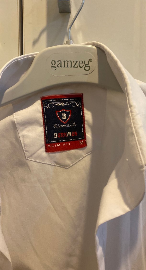 Beyaz Erkek Düğmeli Uzun Kollu Gömlek - Görsel 2