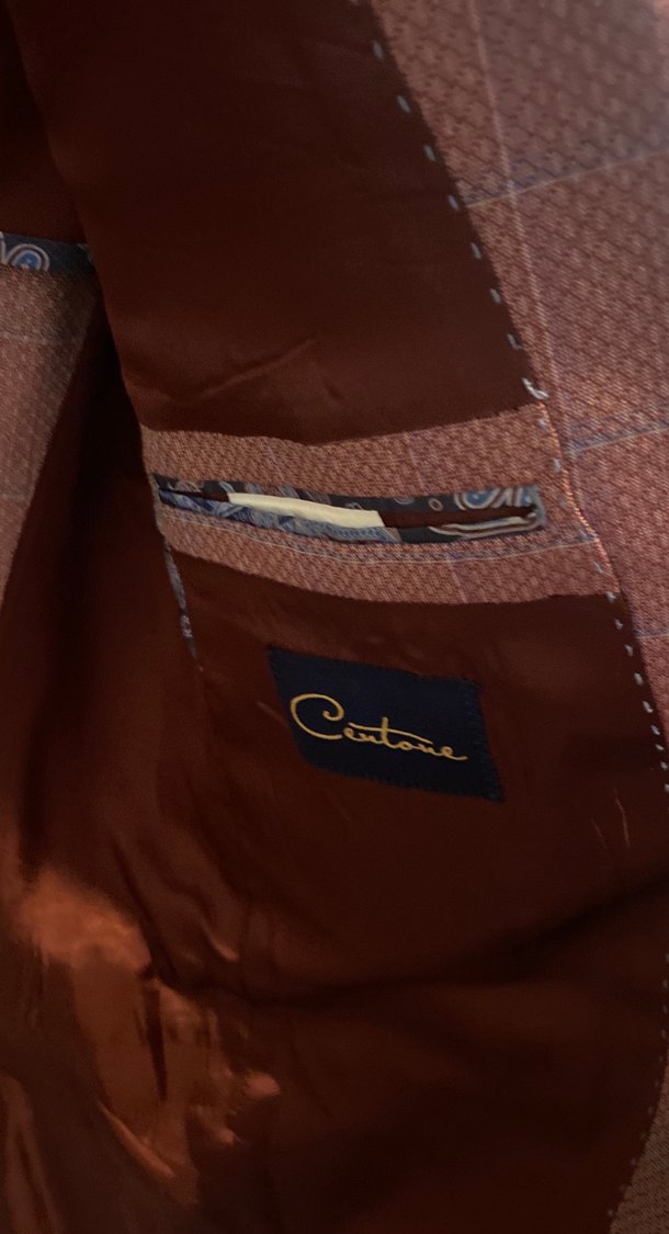 Bordo Düğmeli Erkek Takım Ceket - Görsel 2