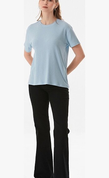 Basic Krep Kumaş Tshirt. M-L-XL