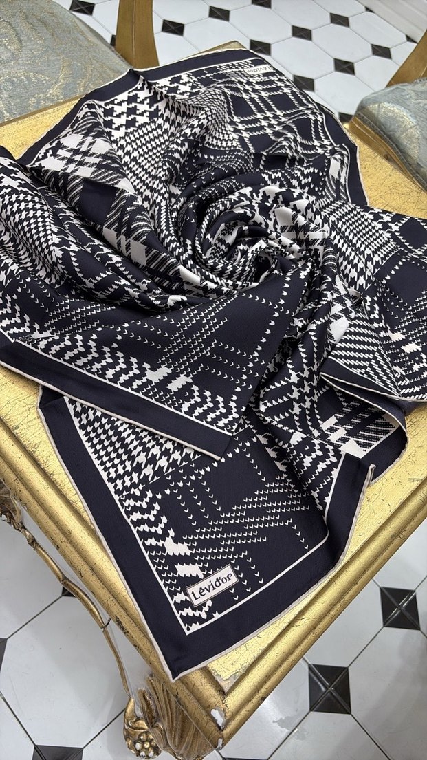 Levidor twill ipek esarp - Görsel 2