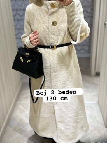Bej 2 beden Etrucci angora kaban
