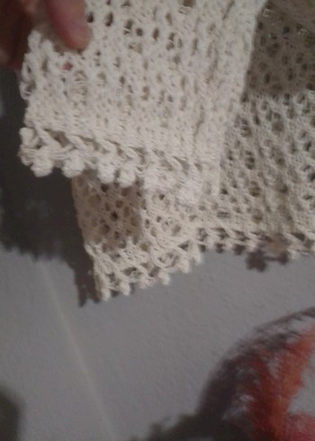 Bohem Tarz Örgü Kadın Beyaz Kazak - Görsel 5